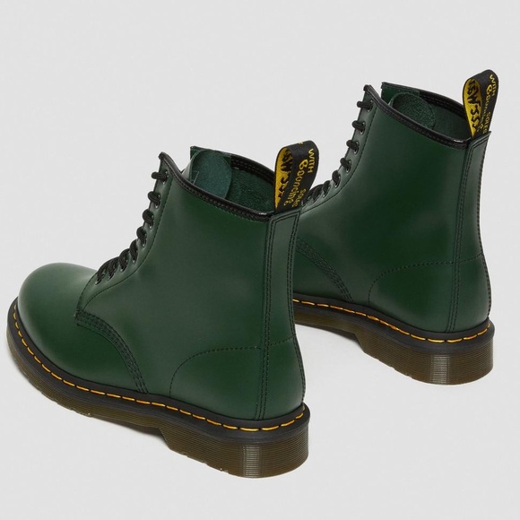 Dr. Martens 1460 8-Eye Smooth Leather 7 Green Lace-Up Ankle Mid-Calf Booties - Picture 7 of 12